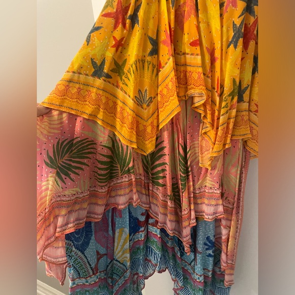 Farm Rio Mixed Scarves Midi Dress XS - Picture 5 of 6
